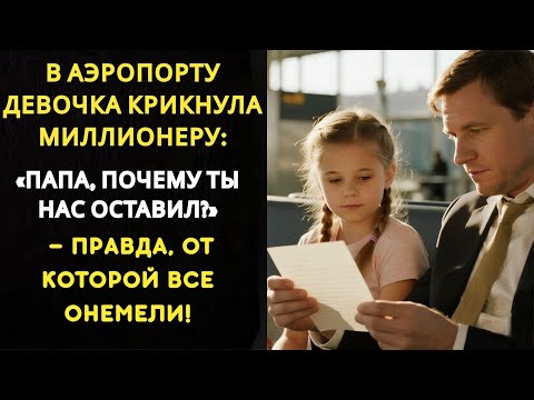 Видео: В аэропорту девочка крикнула миллионеру:Папа, почему ты нас оставил? правда, от которой все онемели!