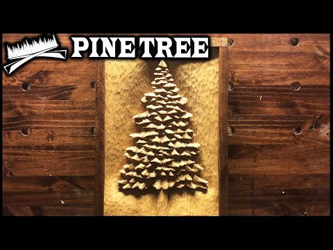 Видео: РЕЗЬБА ПО ДЕРЕВУ СОСНЫ - Рельефная резьба по дереву. Простая сосна.