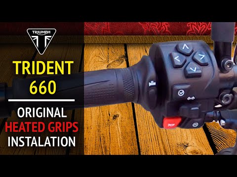 Видео: Установка оригинальных ручек с подогревом Triumph Trident 660 + снятие крышки бака