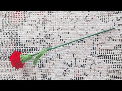 Видео: Гвоздика | Гвоздика крючком | Как связать гвоздику | Как связать цветы крючком