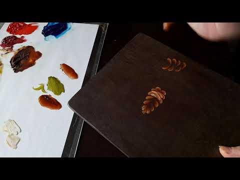 Видео: Еловая лапка с шишкой 2. Просто, быстро и красиво!