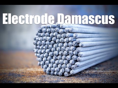 Видео: Сварочный пруток, дамасский нож, кузнечные электроды, проект по кузнечному делу и изготовлению ножей