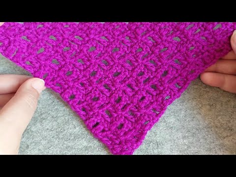 Видео: Как связать изящную и быструю шаль крючком пошагово для начинающих.