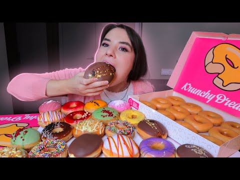 Видео: МУКБАНГ Все пончики от Кранчи Дрим ПРОБУЕМ все вкусы  All mukbang donuts
