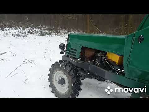 Видео: Первые серьёзные испытания и первая поломка...самодельный трактор мини мтз 4×4. 31.12.2021г.