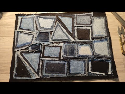 Видео: DIY/Из ДЖИНСОВОГО МУСОРА/Апсайклинг/Джинсовпя утилизация. Лоскутная поляна