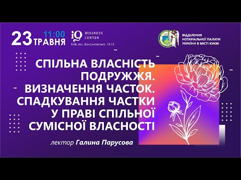 Видео: Спільна власність подружжя. Спадкування частки у праві спільної сумісної власності