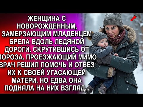 Видео: МАТЬ С МЛАДЕНЦЕМ БРЕЛА ПО МОРОЗУ. ВРАЧ ПРИВЕЗ ИХ К УМИРАЮЩЕЙ МАТЕРИ. А ЕДВА ВСТРЕТИВШИСЬ ВЗГЛЯДАМИ..