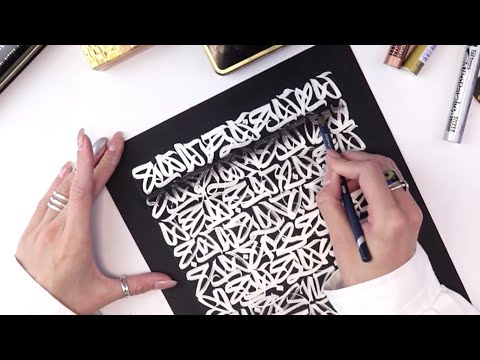 Видео: Создаем каллиграфический паттерн с 3D эффектом