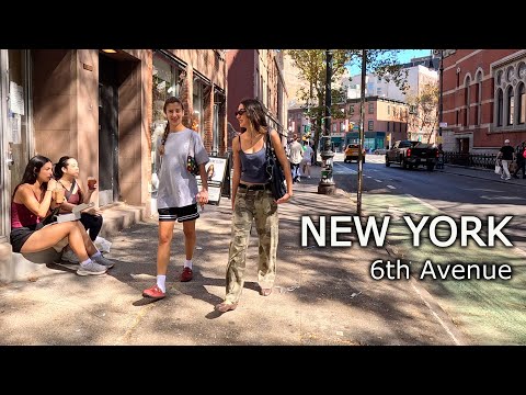 Видео: New York - Walking tour 6th Avenue  NYC 4К 60fps
