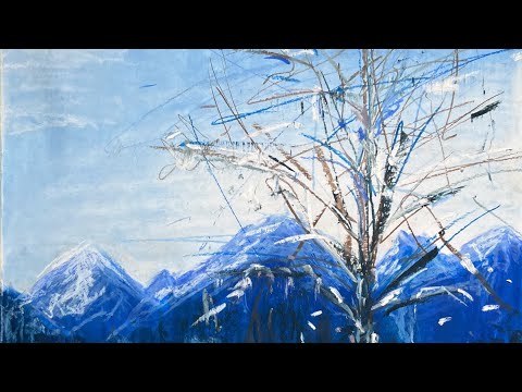 Видео: Альпы. Как нарисовать Зимний пейзаж. Масляная пастель „малевич»  @maleviches