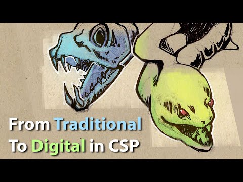 Видео: Перевод с традиционного на цифровой в Clip Studio Paint — руководство по iPad
