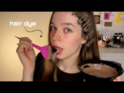 Видео: ASMR ౨ৎ крашу тебе волосы и ем краску ࣪*звуки рта*