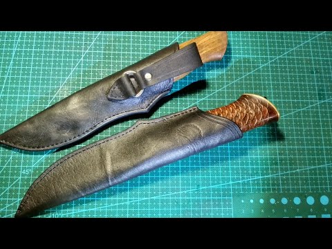 Видео: простые ножны из кожи  (видео урок)