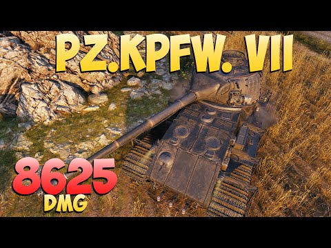 Видео: Pz.Kpfw. VII - 7 Kills 8.6K DMG - Большой мальчик! - Мир Танков