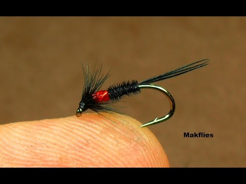 Видео: Вязание мушек на хвост черного фазана Hot-Spot Cruncher Wet Fly от Mak