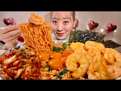 Видео: ASMR корейский острый рамен "Shin Ramyun"【русские субтитры】【Mukbang/ Eating Sounds】