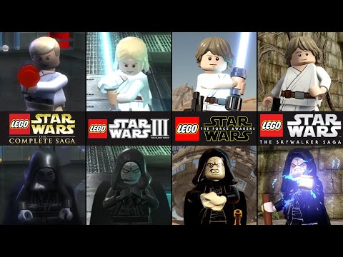 Видео: Эволюция персонажей Звездных войн во всех видеоиграх Lego Star Wars! - Часть 2 Оригинальная трилогия