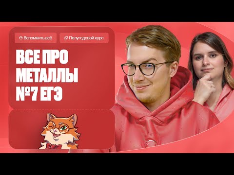 Видео: Всё про металлы для ЕГЭ по химии. Задание №7 | Полугодовой курс | Степенин и Дацук