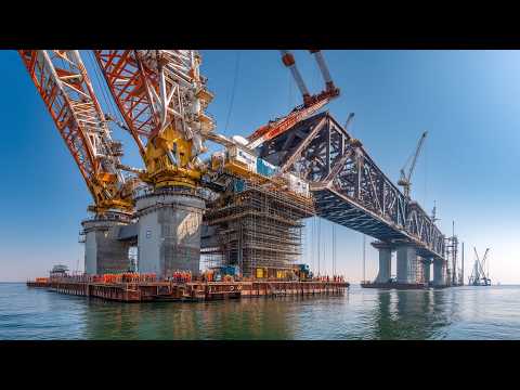 Видео: Как Япония построила огромный вантовый мост через море – полный документальный фильм о строительс...