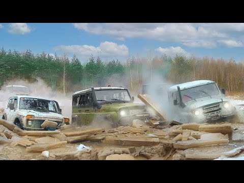Видео: Мы офигели Что могут Уазы на лютом бездорожье оффроад заруба во льдах