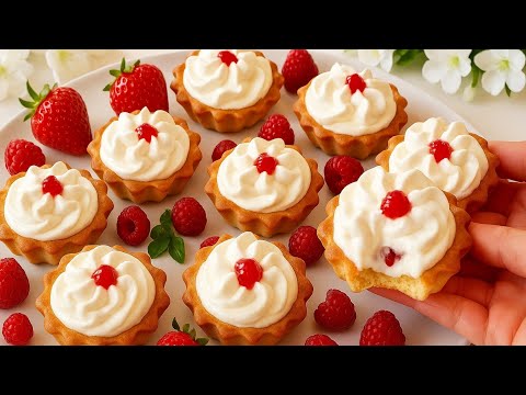 Видео: Тарталетки с крем чизом / Десерт