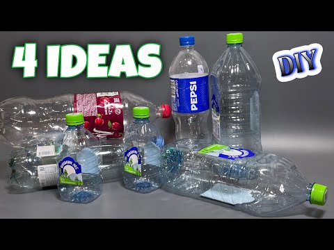 Видео: 4 ИДЕИ ИЗ ПЛАСТИКОВЫХ БУТЫЛОК💥ПОЛЕЗНЫЕ ПОДЕЛКИ ДЛЯ ДОМА💠DIY Creative ideas
