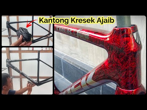 Видео: Ого!!! Велосипед за 75 миллионов рупий покрасили с помощью пластикового пакета || Перекраска рамы...