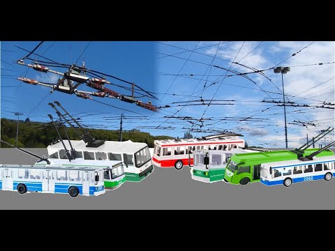 Видео: Контактная сеть ИГРУШЕЧНОГО ТРОЛЛЕЙБУСА/Троллейбус Технопарк/Бумажный троллейбус/Про машинки