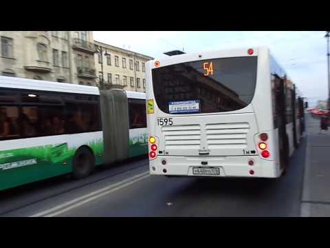 Видео: Автобус Санкт-Петербурга 8-540: Volgabus-6271.00 б.1595 по №54 (26.07.18)