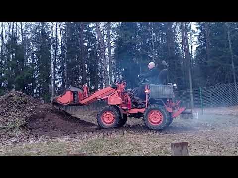 Видео: Самодельный погрузчик грызёт грунт