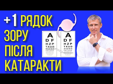 Видео: Покращення зору при катаракті з кришталиком - як 1 рядок зору змінює життя