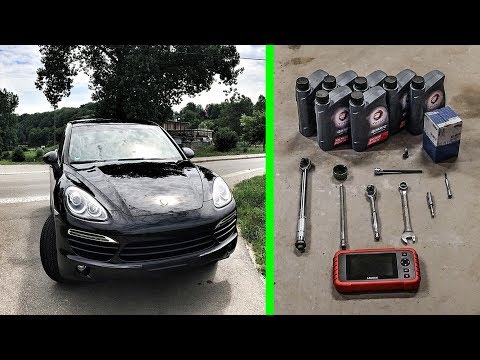 Видео: Замена масла в двигателе Porsche CAYENNE 3.6 V6 2018 года — спецификация для США