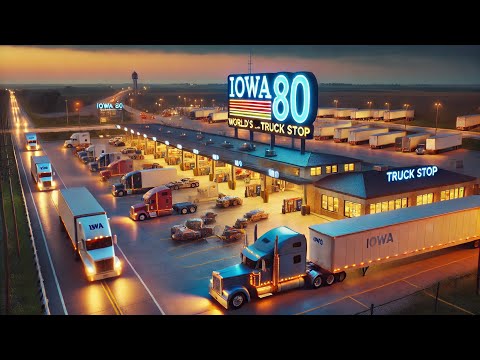 Видео: Самый большой трак стоп в США. Iowa I-80
