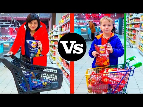 Видео: ФЁДОР vs МАМА. КРАСНЫЕ vs СИНИЕ ПОКУПКИ. Фёдор М.