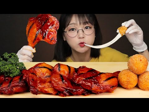 Видео: АСМР ЕДА Острая курица и Сырные шарики | SPICY CHICKEN & CHEESE BALLS MUKBANG