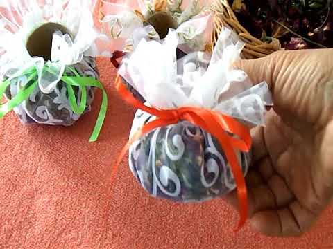 Видео: НЕОБЫЧНОЕ САШЕ-для сухоцветов вазочка.