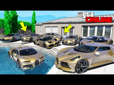 Видео: УГНАЛ КУЧУ ЗОЛОТЫХ ЧИТ BUGATTI ЗА 180 СЕКУНД! БИТВА ВОРОВ В ГТА 5!
