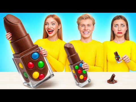 Видео: Большая, Средняя или Маленькая Тарелка Челлендж | Фантастические Кухонные Рецепты Multi DO Challenge