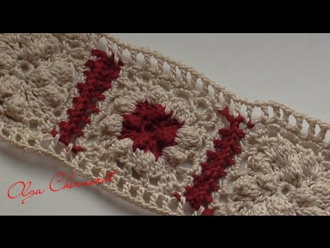 Видео: Соединение квадратов крючком. Один из вариантов.