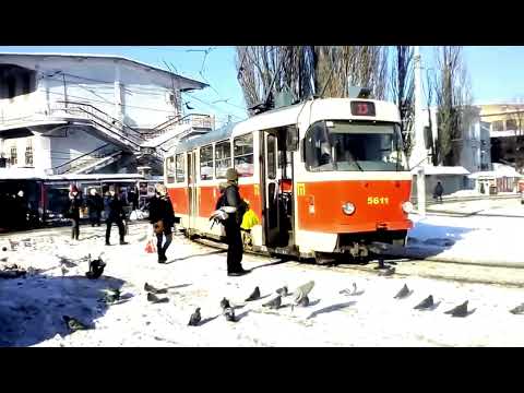 Видео: Информатор трамвайного маршрута №15. проспект Відрадний - улица Старовокзальная. Город Киев