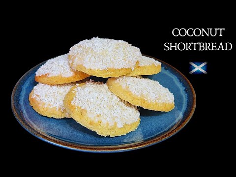 Видео: Кокосовое песочное печенье | Рецепт шотландского песочного печенья