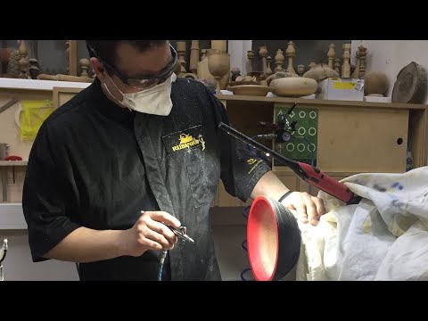 Видео: Аэрография на токарных изделиях.