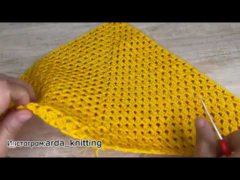 Видео: Келінжан косынкасы.вязаный косынка