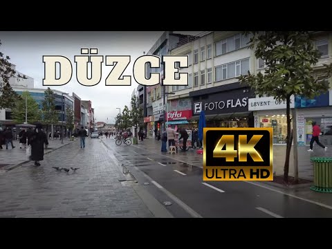 Видео: Прогулка по Дюздже | Оживленные улицы и повседневная жизнь | 4K 60 FPS