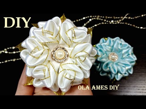Видео: Таких Цветов Вы еще не Делали 😍 Посмотрите какие КРАСИВЫЕ ЦВЕТЫ из ЛЕНТ😍 DIY Ribbon Flowers/Ola ameS