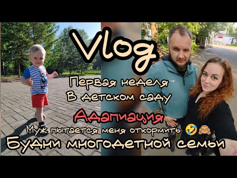 Видео: Первая неделя в детском саду ☀️ муж пытается откормить 🙀🙈 будни многодетной семьи