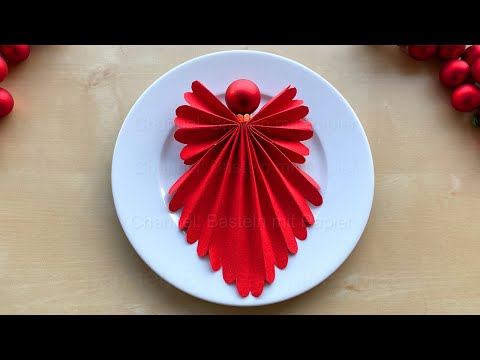 Видео: Ангел из бумажных салфеток.