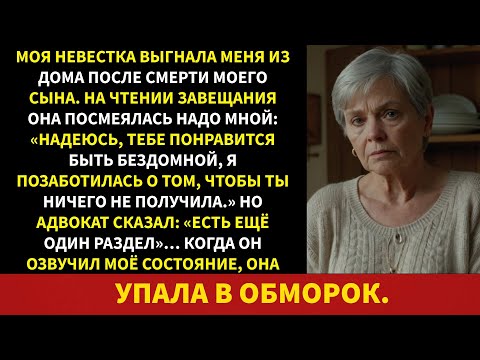 Видео: Моя невестка выгнала меня из дома после смерти сына, но при прочтении завещания...