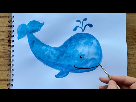 Видео: Как нарисовать КИТА